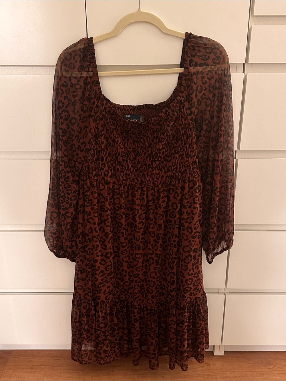 Brown Leopard Print Dress